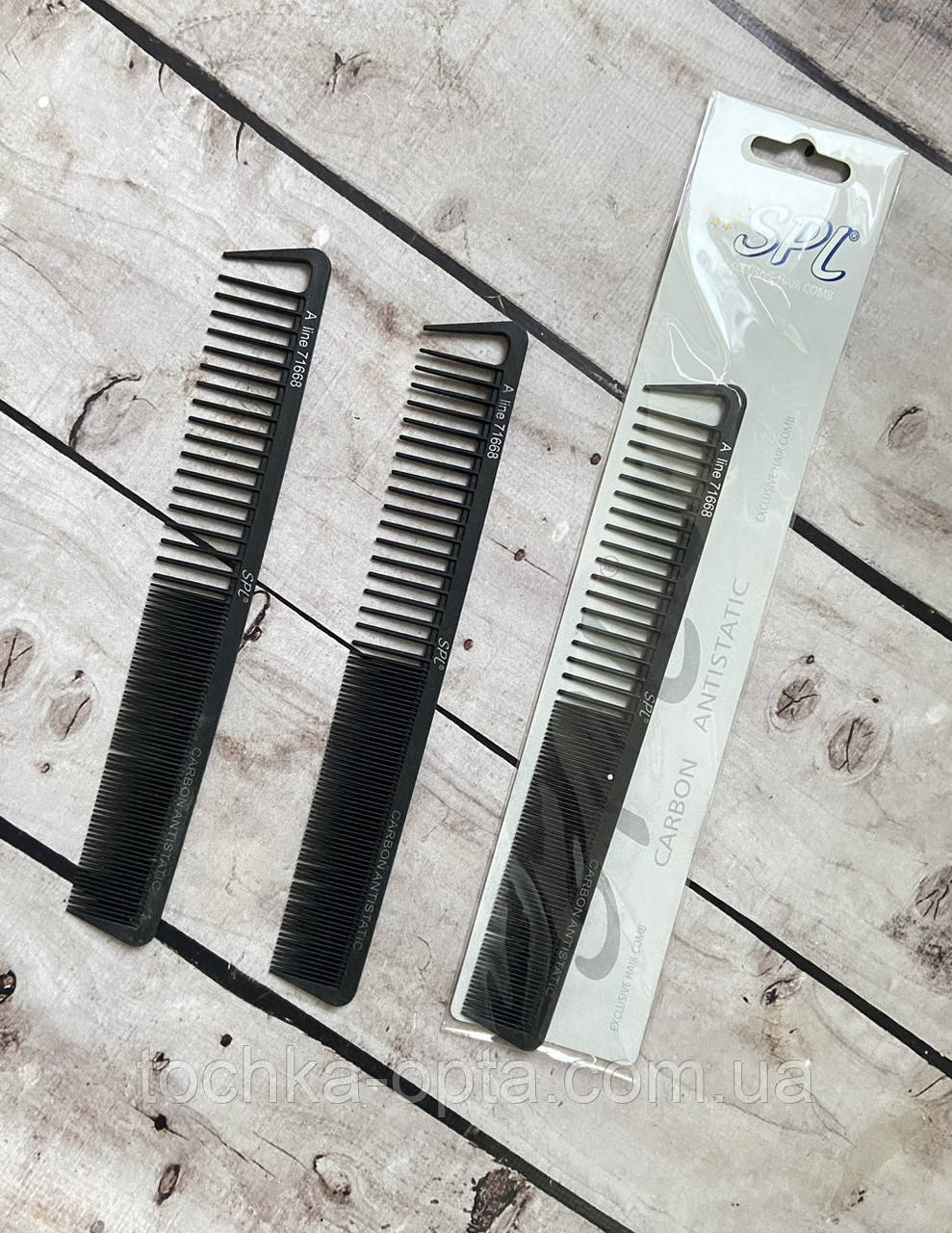 Гребінець SPL CARBON ANTISTATIC A line 71668, фото 1
