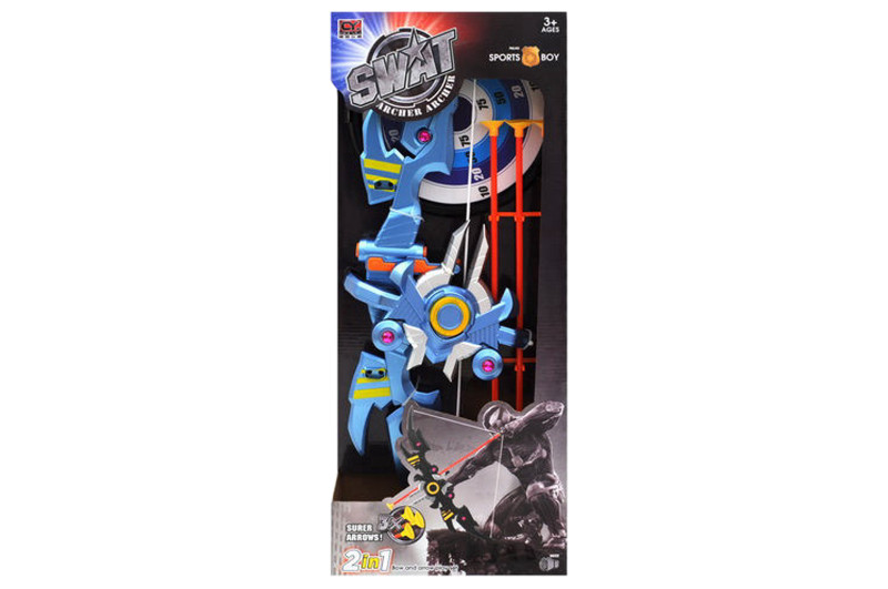 Іграшковий Лук зі стрілами на батарейках у коробці 1366-1A р.60*18*8,5 см ⁹