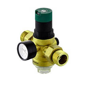 Редуктор тиску KR.1243 колба пластик, фільтр, манометр 1",  Czech Product