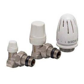 Комплект SET - 11 кутовий, 1/2"х1/2", ВЗ, з термоголовкою, Czech Product