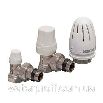 Комплект SET - 11 кутовий, 1/2"х1/2", ВЗ, з термоголовкою, Czech Product, фото 1