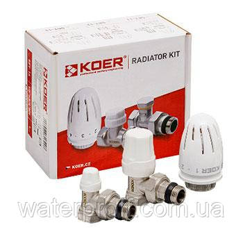 Комплект SET - 11 кутовий, 1/2"х1/2", ВЗ, з термоголовкою, Czech Product, фото 3