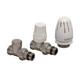 Комплект SET - 15 прямий, 1/2"х3/4", 3З, з термоголовкою, Czech Product