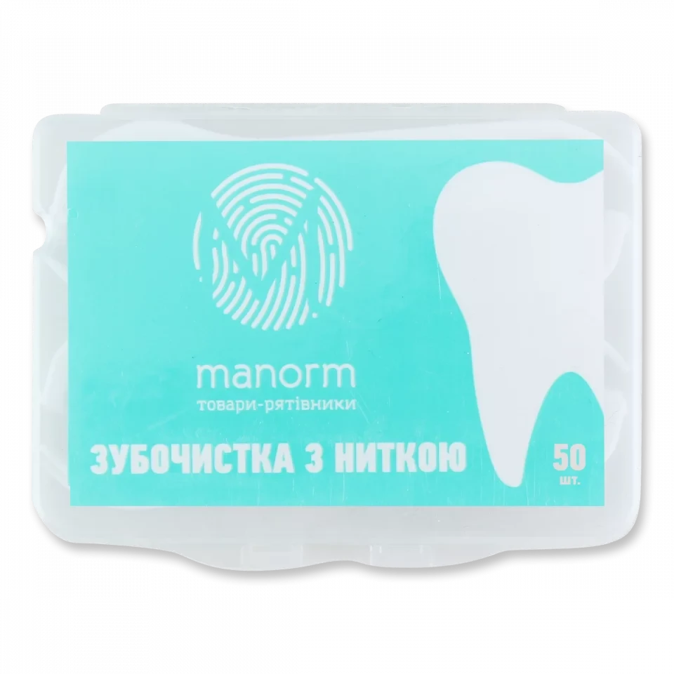 Зубочистка з освіжаючою ниткою Manorm 50 шт