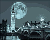 Набор для росписи по номерам. арт. KHO3614 (1шт) "Ночь в Лондоне" 40х50см