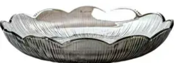 Фруктівниця для сервірування скляна Helios "Едельвейс блек" 220 мм P110C, фото 1