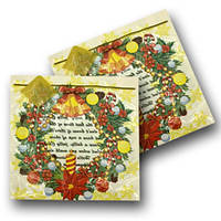 Дизайнерська серветка розмір ЗЗхЗЗ 20шт Luxy "Різдвяний оберіг" (036) (1 пачка)