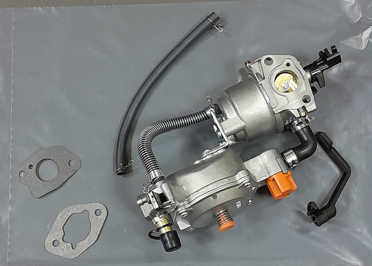 Карбюратор із прокладками комбінований газ-бензин для генератора 1-3 кВт, фото 1
