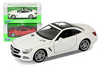 Машина металл 24041H-W "WELLY" 1:24 MERCEDES BENZ SL500, 2 цвета, в коробке 23 * 11 * 10 см