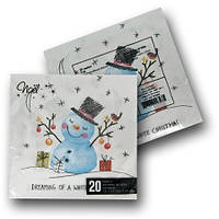 Новорічні декоративні серветки ЗЗхЗЗ ТМ VIVA 20 шт. №4 святкові серветки, серветки новорічні