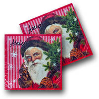 Красива серветка (ЗЗХЗЗ, 20 шт.) VIVA новий рік малюнок No7 (1 пачка)