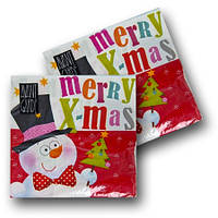 Красива серветка (ЗЗХЗЗ, 20 шт.) VIVA новий рік малюнок No8 (1 пачка)