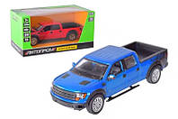 Машина металлическая "Автопром" 68363 1:34 Ford F-150 SVT Raptor, на батарейках, свет, звук, открывают