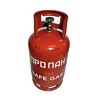 Металлический баллон газовый пропановый 12.3 литров с предохранительным клапаном SAFEGAS