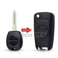 Викидний ключ NISSAN для переробки 2 кнопки вид Коло