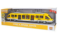 Инерционный трамвай, озвученный, со светом, в коробке WY920AB стр.48*10,5*16,5см