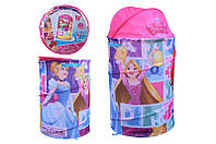 Корзина для игрушек D-3518 (24шт) Princess в сумке - 49*49*3 см, р-р корзины - 43*43*60 см