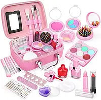 Дитячий набір косметики в рожевій сумці валізи, рожевий