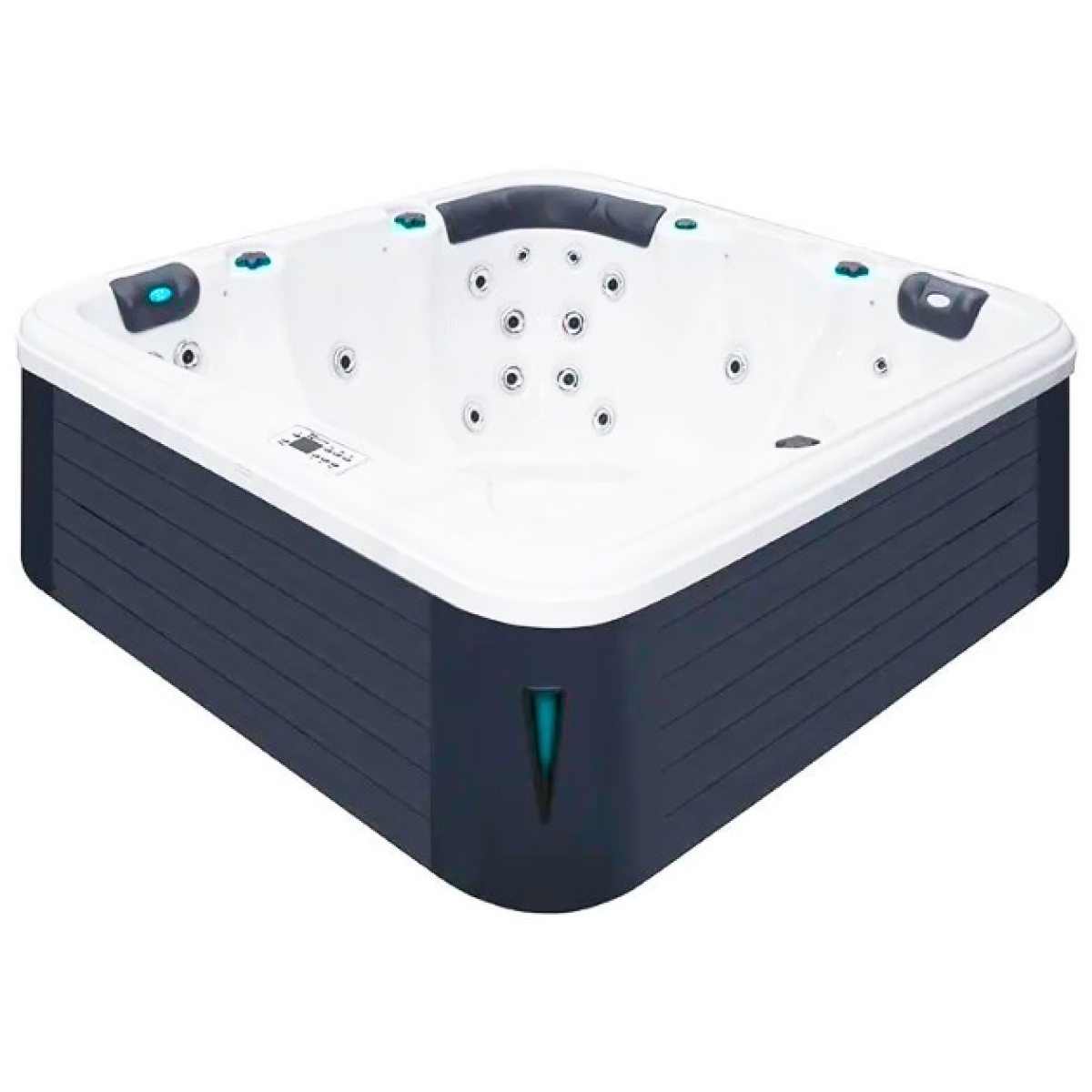 Гідромасажний СПА басейн Passion Spas Relax (204х204х85 см), Сріблясто-білийй