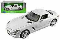 Машина металлическая 24025W "WELLY " 1:24 MERCEDES-BENZ SLS AMG, в кор. 23*11*10 см.