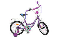 Велосипед детский PROF1 18 Y18303N Blossom, SKD45, фонарь, звонок, зеркало, дополнительные колеса, сиреневый