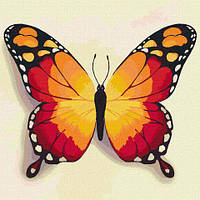 Набор для росписи по номерам. арт. KHO4210 (1шт) "Оранжевая бабочка" 25*25см
