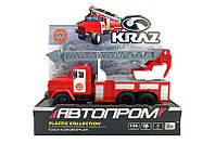Пожарная техника машина "АВТОПРОМ" КРАЗ, KR-2202-08, на батарейках. свет, звук, в коробке р. 32,5*19*12см