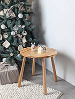 Круглый столик "Монтессори" из натурального дерева цвет Натуральный