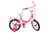 Велосипед детский PROF1 14, Y1413 Princess, SKD45, фонарь, звонок, зеркало, дополнительные колеса