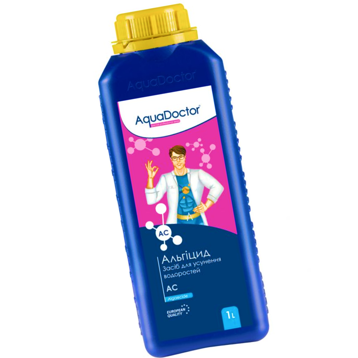 Альгіцид для басейну AquaDoctor AC 1 л. Рідина проти водоростей і зелені, фото 1