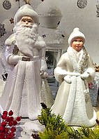 Дед Мороз и Снегурочка под ёлку фигуры на Новый год Д.33 см С.27см