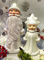 Дед Мороз и Снегурочка под ёлку фигуры на Новый год Д.30см С.24см