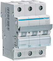 Автоматичний вимикач Hager MCN306 6A 6кА 3 полюса тип С