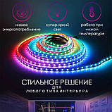 RGB стрічка 5050 | Стрічка світлодіодна 220 | Led strip smd 5050 | Світлодіодна стрічка вологозахищена YO-849 220 вольт, фото 4