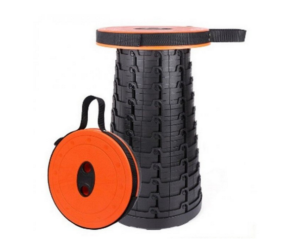 Cтул портативный складной Retractable Folding Stools (Black Orange)-ЛВP - фото 2 - id-p2032920929