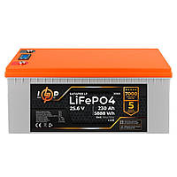 Аккумулятор LP LiFePO4 24V/25.6V 230 Ah 5888Wh (BMS 200A/100A) пластик LCD LogicPower 20950