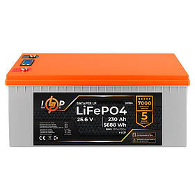 Акумулятор LP LiFePO4 LCD 24V/25.6V 230 Ah 5888Wh (BMS 200A/100A) пластик LCD LogicPower 20950