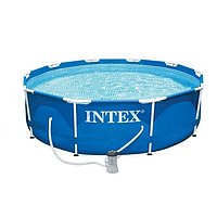 Басейн каркасний "Metal Frame Pool" Intex 28202, 305Х76 см, з фільтр-насосом, 4485 л. ssmag.com.ua