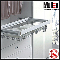 Корзина центральная 764-864мм Muller, цвет хром+белый