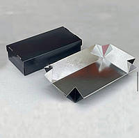 Картонная упаковка для суши и роллов черная 200х100х50 мм бумажный бокс коробка черная в упаковке 50 шт.