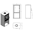 Сталева опалювальна піч Hitze CANE S (101.9 х 55 х 40 см), фото 5