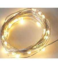 Світлодіодна гірлянда нитка на батарейках 5 м 50 Led мультик, Гірлянда на батарейках «Краплі роси» мультик LED, фото 3