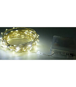 Світлодіодна гірлянда нитка на батарейках 5 м 50 Led мультик, Гірлянда на батарейках «Краплі роси» мультик LED, фото 2