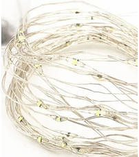 Світлодіодна гірлянда нитка на батарейках 5 м 50 Led мультик, Гірлянда на батарейках «Краплі роси» мультик LED, фото 4