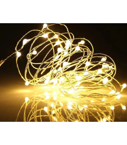 Світлодіодна гірлянда нитка на батарейках 5 м 50 Led мультик, Гірлянда на батарейках «Краплі роси» мультик LED