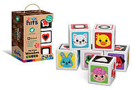Деревянная игрушка Kids hits, KH20/007, кубики набор 6шт в коробке р. 12,4*19,1*6,5 см