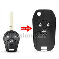 Викидний ключ Nissan для переробки з 3 кнопкового ключа