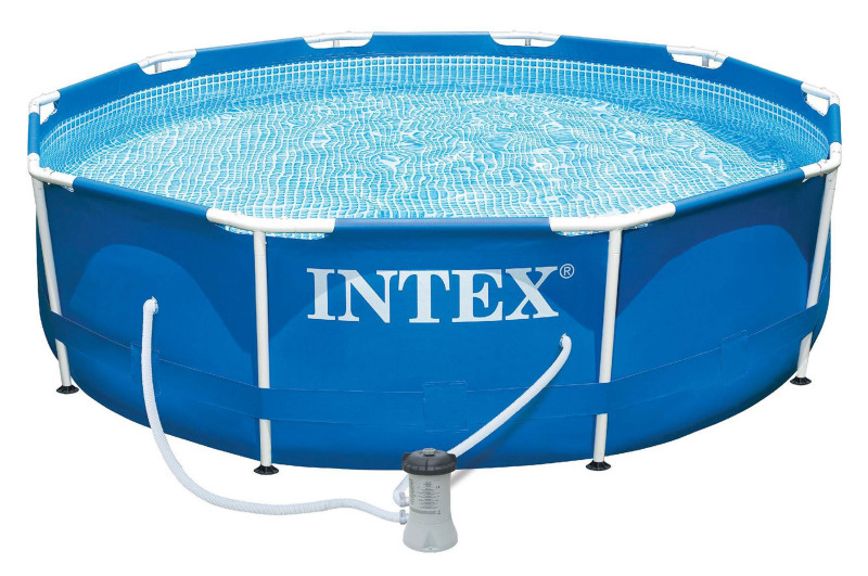 Басейн каркасний INTEX Metal Frame Pool круглий (6+літ) з фільтром-насосом, у кор. 28202, р. 305