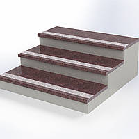 Сходи з Токівського граніту з однією термополосою 1000×300×20