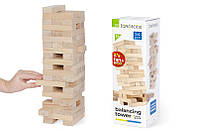 Дерев'яна настільна гра Вежа-балансир, 54 елементи (Дженга) 900088 IGROTECO